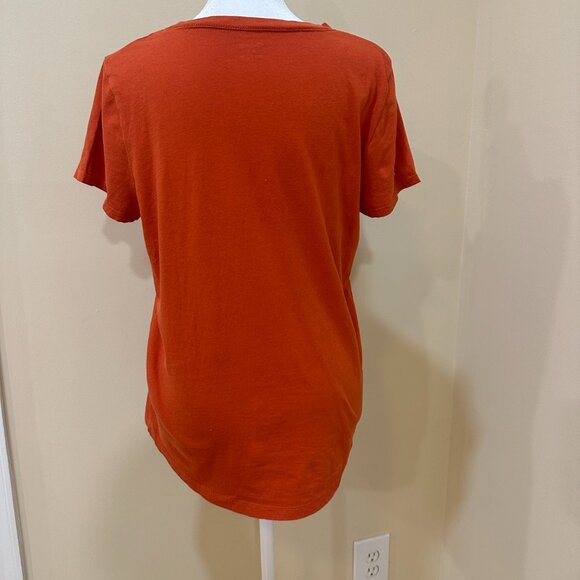 MADEWELL Vinatge Crewneck Cotton T-Shirt Womens Size Sm Burnt Orange Lightweight - Picture 5 of 12